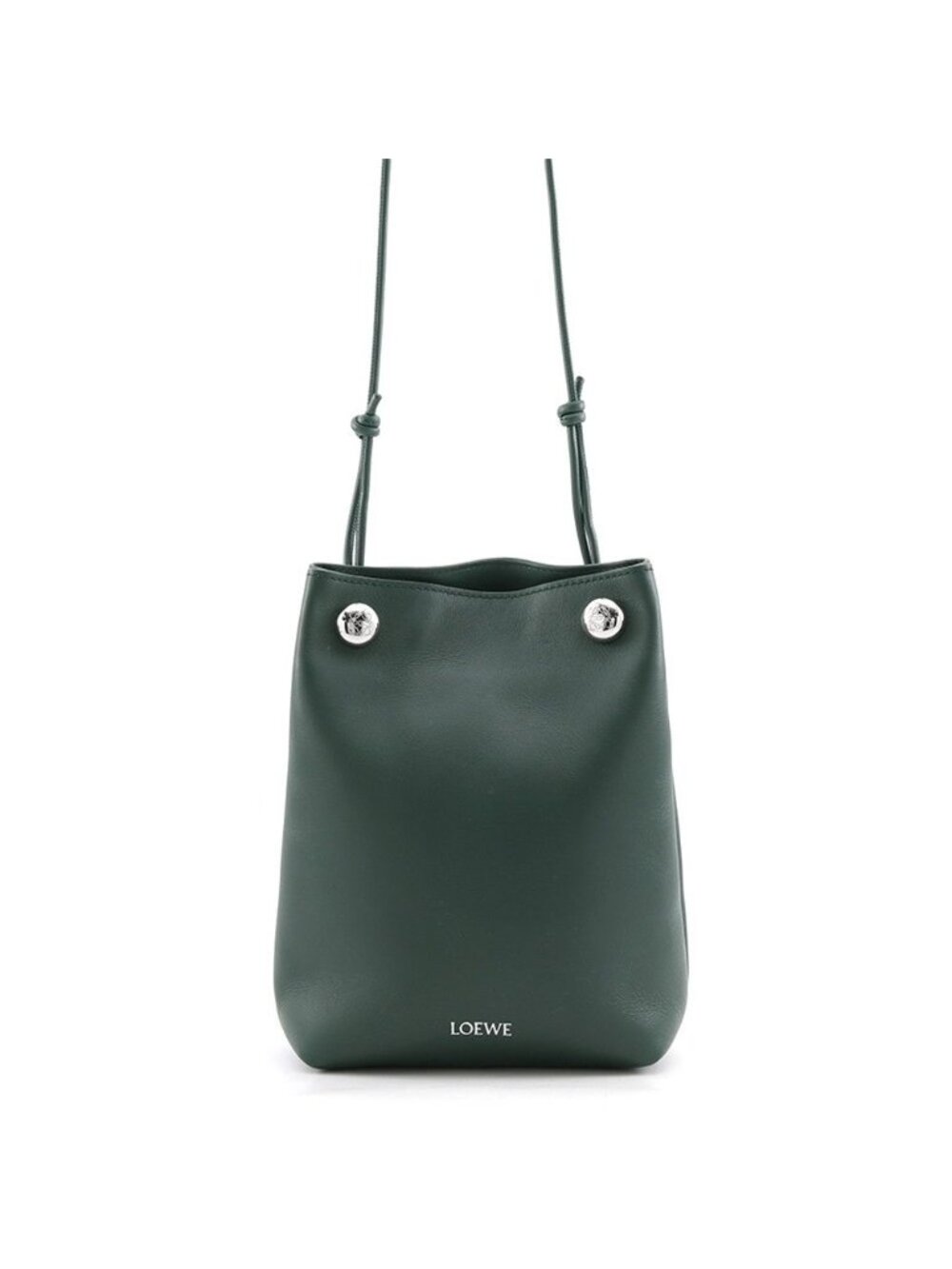 Loewe Shoulder Bag Pebble Pouch Smooth Calf Leather